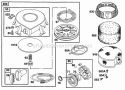 Rewind Starter Diagram and Parts List for 253707-0230-01  Briggs and Stratton Engine